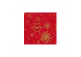 NAPKINS 3-PLY 24X24CM STARGAZING RED